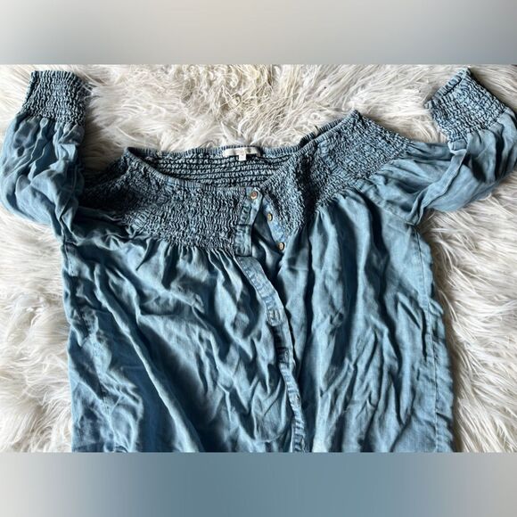 Miss me denim button down shirt medium - Picture 5 of 6